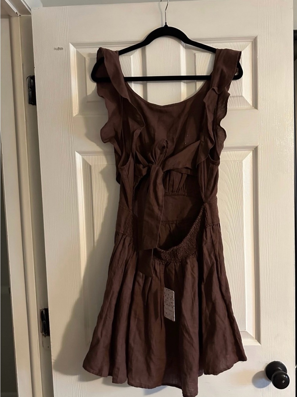 Free People Erin Dress Brown Scoop Neck A-Line Dress - Picture 2 of 6